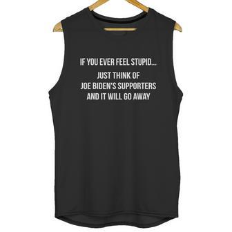 Funny Anti Democrat Quote Anti Joe Biden Pro Trump Graphic Design Printed Casual Daily Basic Unisex Tank Top | Favorety DE