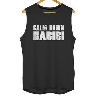 Funny Arabic Calm Down Habibi Unisex Tank Top | Favorety DE