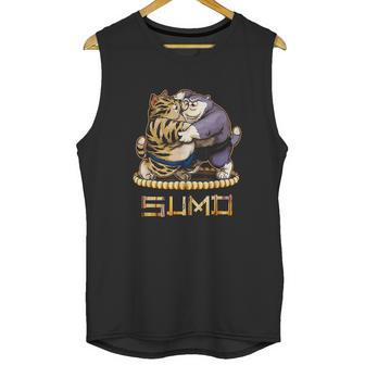 Funny Cats Sumo Wrestler Japanese Cat Sumo Wrestling Unisex Tank Top | Favorety AU