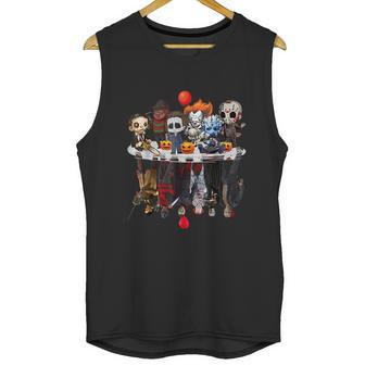 Funny Halloween Cute Halloween Cute Horror Movie Chibi Character Water Reflect Unisex Tank Top | Favorety UK