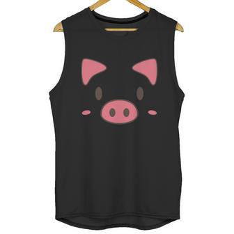 Funny Halloween Cute Piggy Face Halloween Costume Unisex Tank Top | Favorety