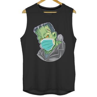 Funny Halloween Frankenstein Pandemic Virus Mask Unisex Tank Top | Favorety UK