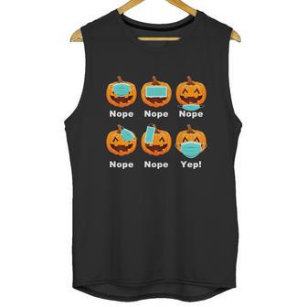 Funny Halloween Halloween Pandemic Pumpkin Mask Funny Cute Unisex Tank Top | Favorety