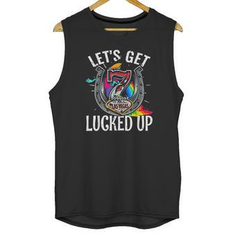 Funny Las Vegas Nv Souvenir Lucked Up Gambling Lucky Gift Unisex Tank Top | Favorety AU