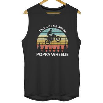 Funny Motocross Vintage Dirt Bike Poppa Wheelie Braaap Unisex Tank Top | Favorety UK