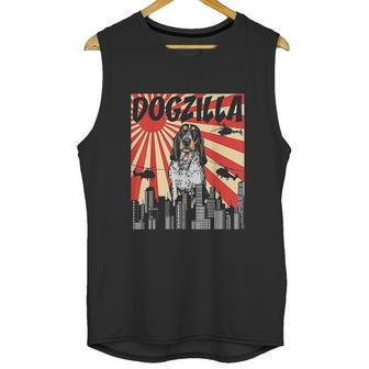 Funny Retro Japanese Dogzilla Bluetick Coonhound Unisex Tank Top | Favorety CA