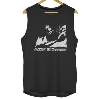 Funny Retro Ski T Jackson Hole Wyoming Skiing T Vintage Ski Resort T Unisex Tank Top | Favorety