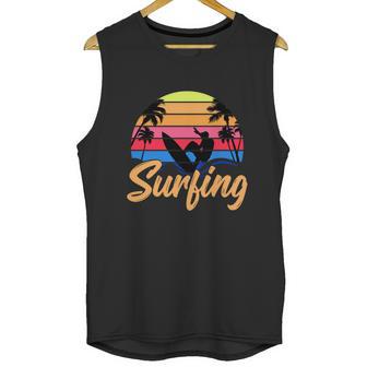 Funny Retro Surfing Logo Unisex Tank Top | Favorety AU