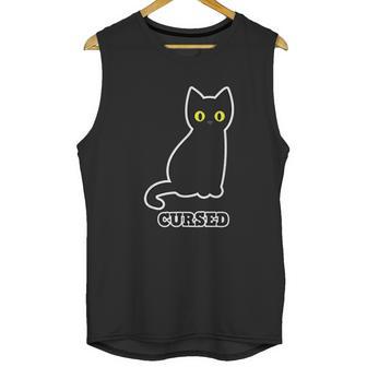 Funny Scary Halloween Cursed Black Cat Gift Unisex Tank Top | Favorety AU