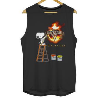 Funny Snoopys Painting The Picture- Van Hallen Unisex Tank Top | Favorety DE