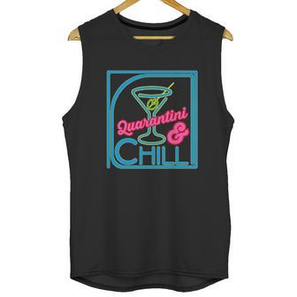 Funny Social Distancing And Chill Unisex Tank Top | Favorety