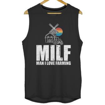 Funny Vintage Milf Man I Love Farming Unisex Tank Top | Favorety DE