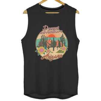 Funny Vintage Retro Travel Arizona Desert Adventure Emblem Unisex Tank Top | Favorety AU