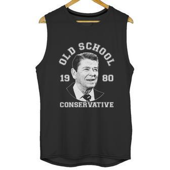 Funny Vintage Ronald Reagan Old School Conservative Unisex Tank Top | Favorety AU