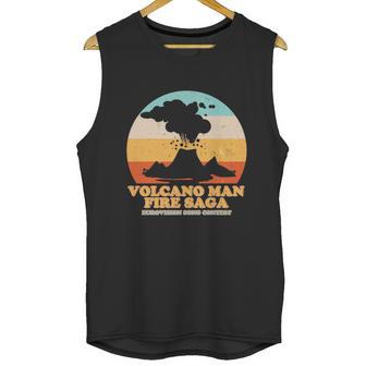 Funny Vintage Volcano Man Fire Saga Eurovision Song Contest Unisex Tank Top | Favorety UK