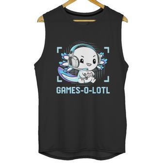 Gamesolotl Axolotl Video Gamer Kawaii Pastel Goth Anime Boys Graphic Design Printed Casual Daily Basic Unisex Tank Top | Favorety