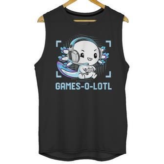 Gamesolotl Axolotl Video Gamer Kawaii Pastel Goth Anime Boys V5 Unisex Tank Top | Favorety DE