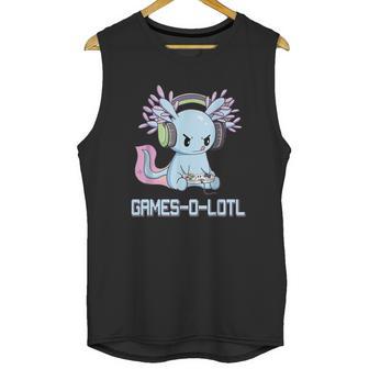 Gamesolotl Axolotl Video Gamer Kawaii Pastel Goth Anime Graphic Design Printed Casual Daily Basic Unisex Tank Top | Favorety CA