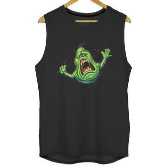 Ghostbusters Slimer Screaming Portrait Unisex Tank Top | Favorety