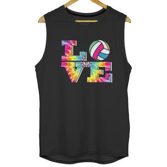 Girls Volleyball Tie Dye Love Colorful For Teenagers Unisex Tank Top | Favorety