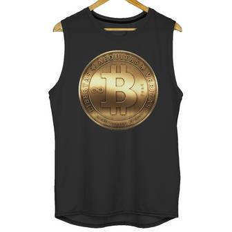 Gold Bitcoin Crypto Currency Unisex Tank Top | Favorety