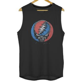 Grateful Dead Mens Distress Your Face Over Dyed Unisex Tank Top | Favorety AU