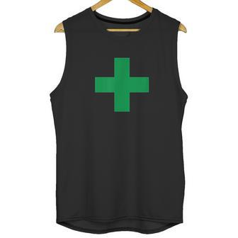 Green Medical Marijuana Cross Symbol Medicine Unisex Tank Top | Favorety DE