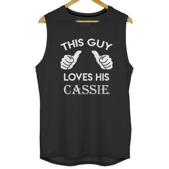 This Guy Loves His Cassie Gift Valentine Heart Belongs Unisex Tank Top | Favorety