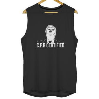 Haase Unlimited Cpr Certified Dwight Dummy Face Ladies Unisex Tank Top | Favorety