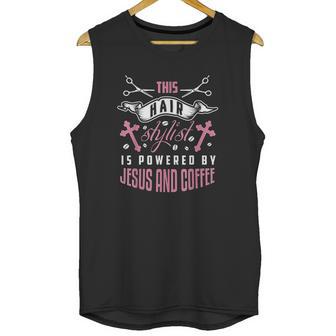 Hair Stylist Religious Jesu Stylist Hairdresser Unisex Tank Top | Favorety