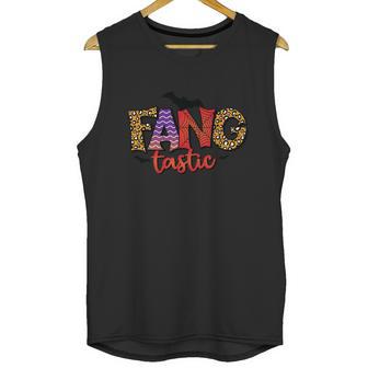 Halloween Fang Tastic Leopard Bat Halloween Day Unisex Tank Top | Favorety