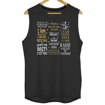 Hamilton Musical Quotes Unisex Tank Top | Favorety AU