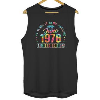 Happy 44Th Birthday Vintage June 1978 44 Years Old Unisex Tank Top | Favorety