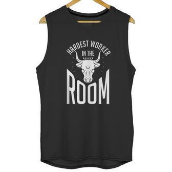 Hardest Worker In The Room Funny Fitness Workout Unisex Tank Top | Favorety DE