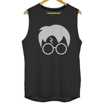 Harry Glasses Lightning Bolt Hair Unisex Tank Top | Favorety UK