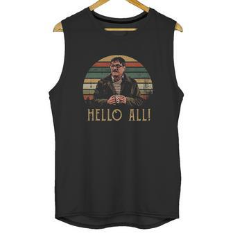 Hello All Vintage Jim Bell Friday Night Dinner Unisex Tank Top | Favorety