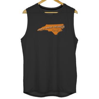 Home Is Where The Bbq Is North Carolina With Pig Unisex Tank Top | Favorety CA