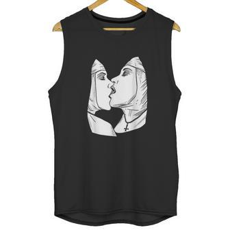 Hot Lesbian Kiss Nun Bondage Satanic Bdsm Unisex Tank Top | Favorety CA