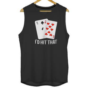 Id Hit That 11 Of Blackjack Cards Gambling Unisex Tank Top | Favorety CA