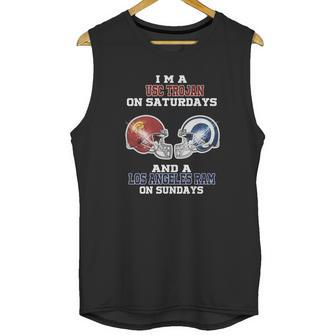 I’M A Usc Trojan On Saturdays And A Los Angeles Ram On Sundays Shirt Unisex Tank Top | Favorety UK