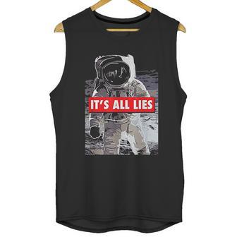 Its All Lies Fake Moon Unisex Tank Top | Favorety