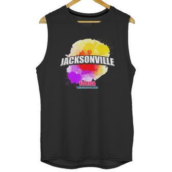 Jacksonville Colorful Retro Logo Unisex Tank Top | Favorety CA