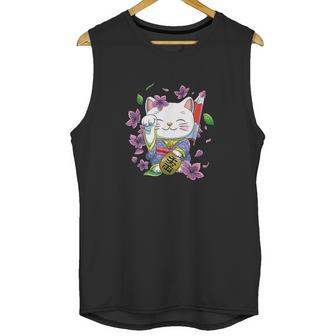 Japanese Maneki Neko Lucky Cat Unisex Tank Top | Favorety CA