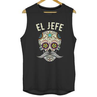 Jefe Men Mexican Boss Sugar Skull Day Of The Dead Unisex Tank Top | Favorety DE