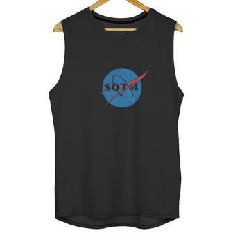 Jerry Garcia Standing On The Moon Lot Unisex Tank Top | Favorety