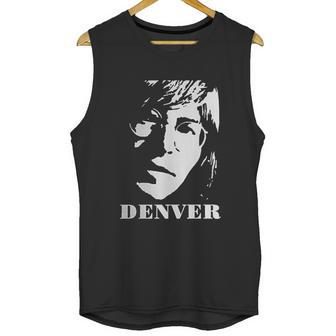 John Denver Tops Short Sleeved Round Neck Unisex Tank Top | Favorety