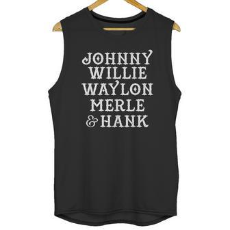 Johnny Willie Waylon Merle Hank Game Unisex Tank Top | Favorety DE