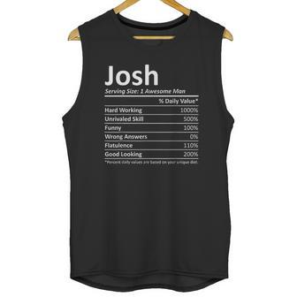 Josh Serving Size Unisex Tank Top | Favorety