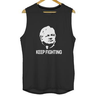 Julian Assange Keep Fighting Unisex Tank Top | Favorety UK