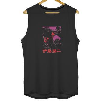 Junji Ito Girl Eating Globule Black Unisex Tank Top | Favorety UK